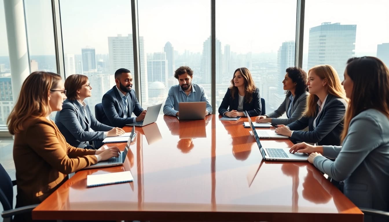 Enhancing coaching leadership through a dynamic group discussion in a professional setting.
