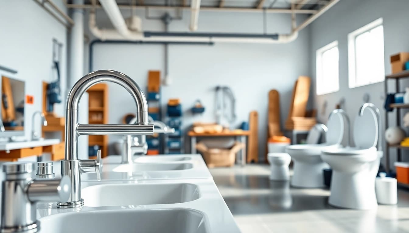 sonni sanitär GmbH zeigt innovative Sanitärlösungen in einem modernen Werkstattumfeld.