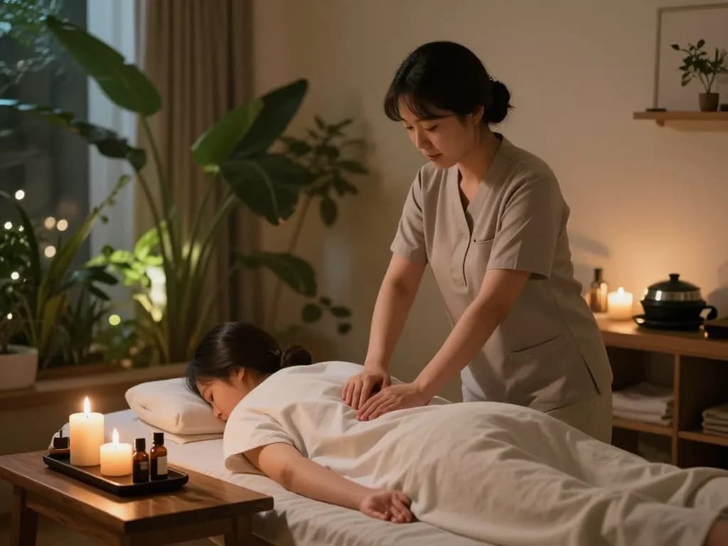 Expertly performed 강남스웨디시 massage in a tranquil spa environment.