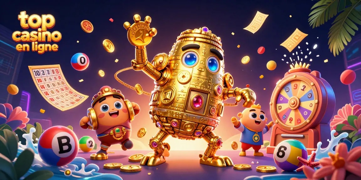 Plongez-vous dans le monde des jeux avec le casino en ligne, où un golem doré en pièces attire tous les regards.