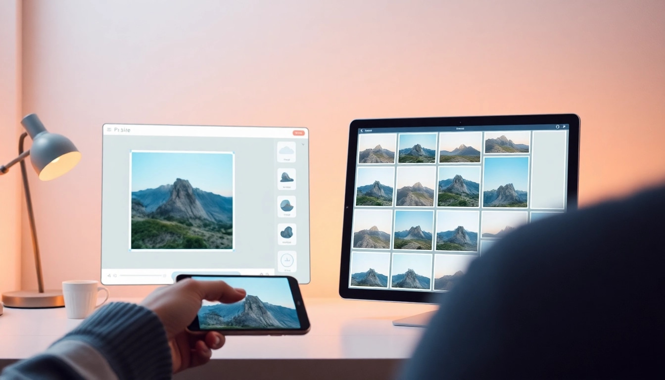 Crop image tool interface showcasing cropping options and user-friendly design in a modern setting.