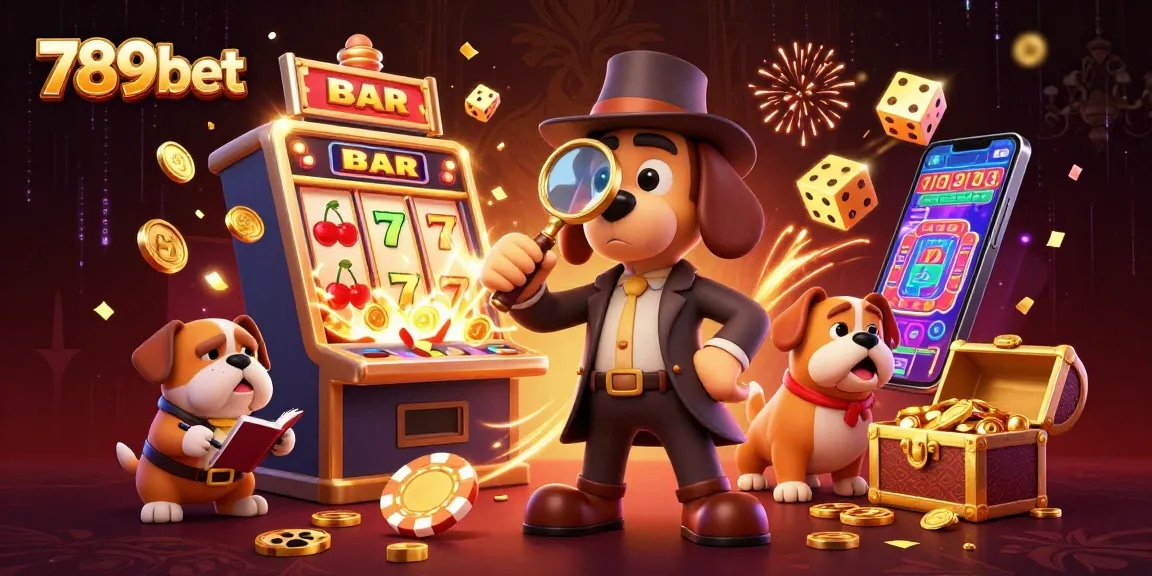 Join the adventure with 789bet as characters investigate poker chip clues amidst a jackpot explosion.
