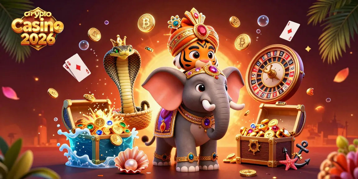 Gioca ai migliori crypto casino online 2026 con maharaja e chip da casinò scintillanti in un mondo vibrante.