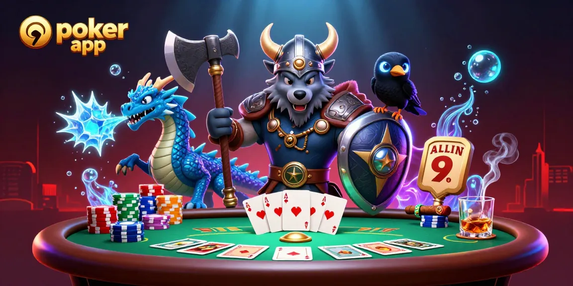Gioca a poker app con una scena ricca di dettagli e avvincenti personaggi in azione.
