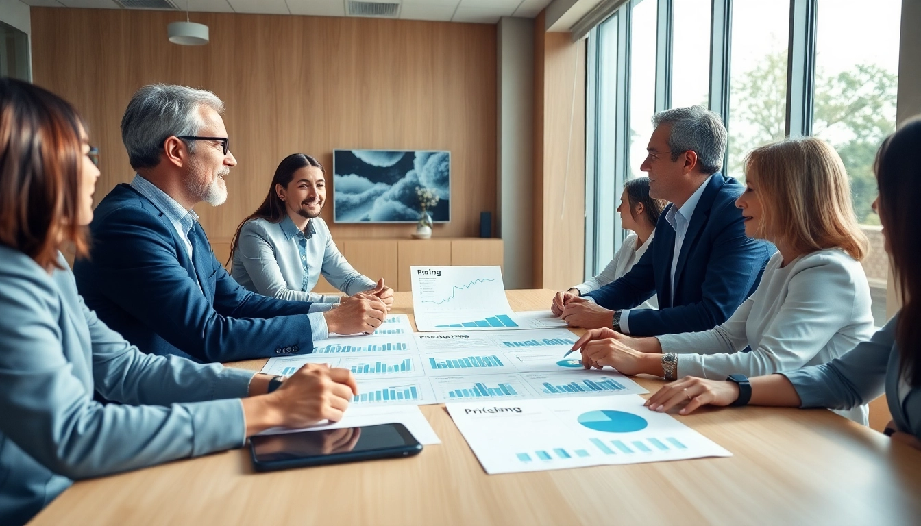 Analyze competitor pricing strategies during a business meeting with charts and graphs.