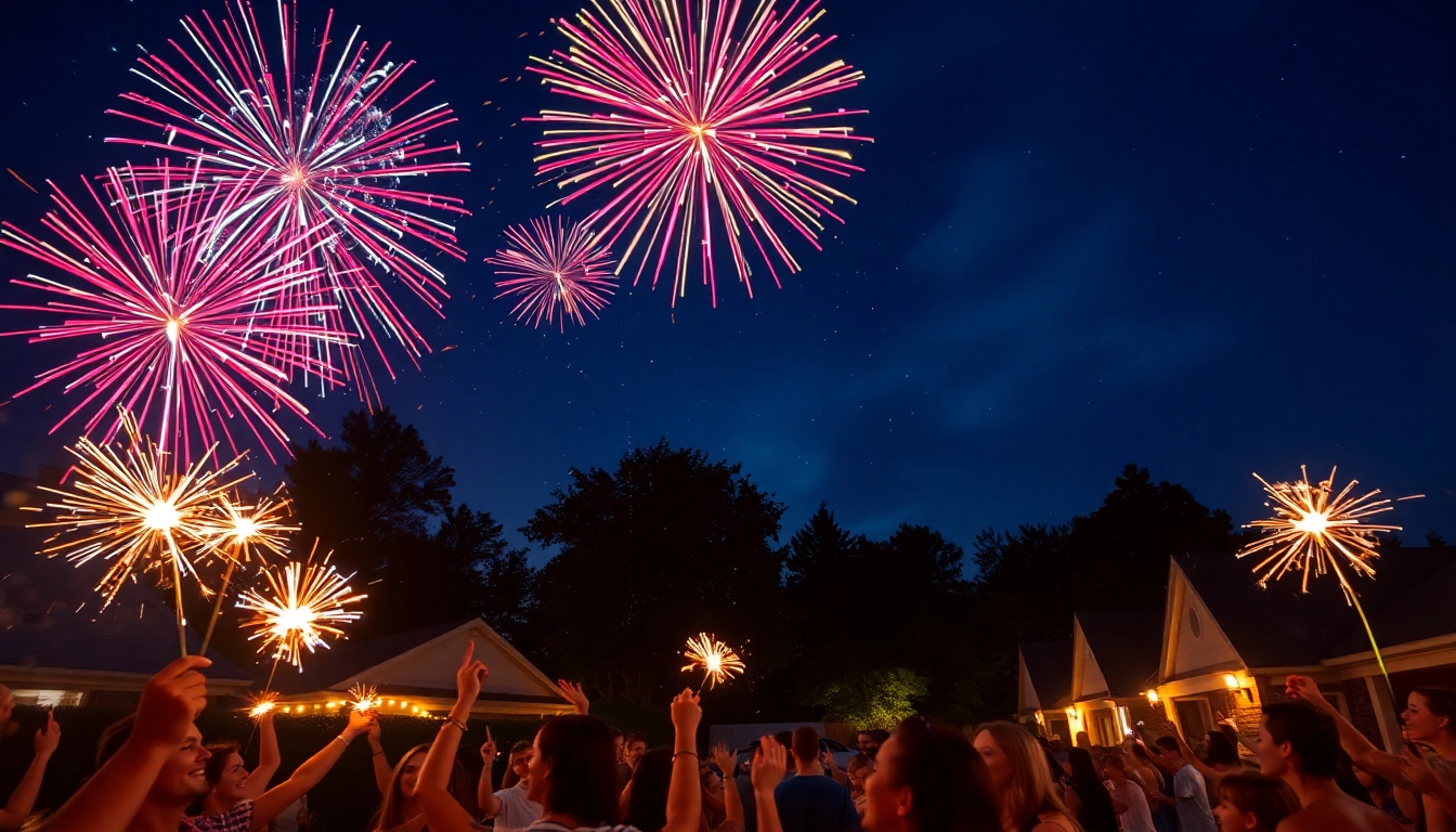 Celebrate with stunning cheap fireworks near me lighting up the night sky in vibrant colors.