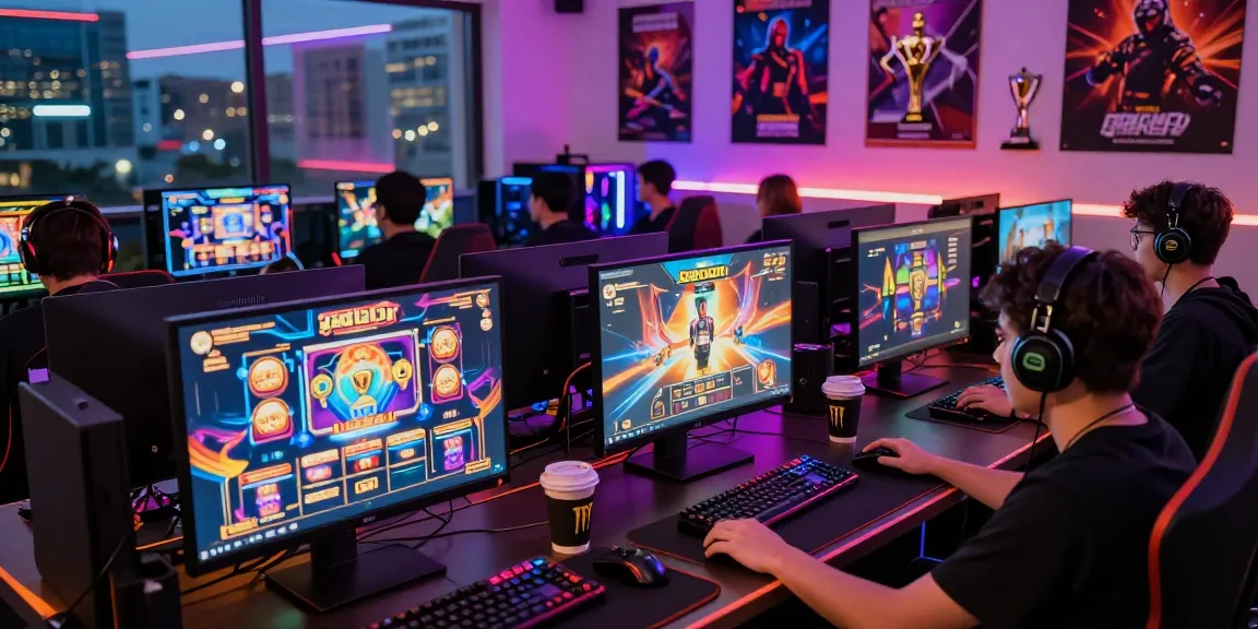 Exciting gaming scene featuring players enjoying slot gacor games with vibrant graphics and dynamic atmosphere