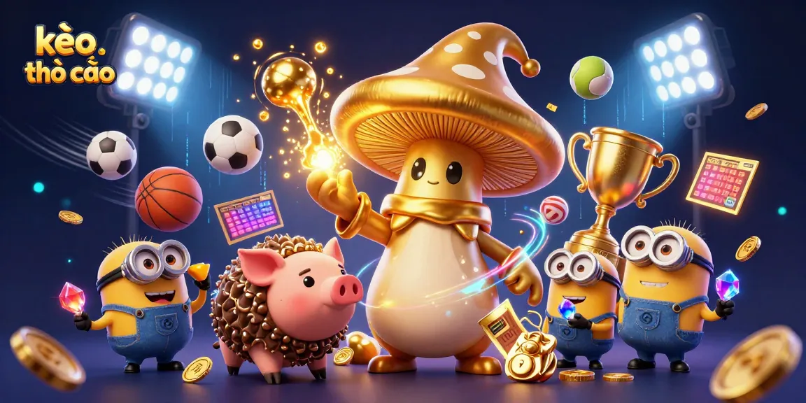 Experience thrilling kèo nhà cái action with a golden wizard and dynamic sports elements.