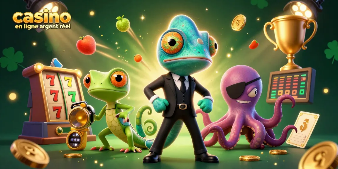 Vivez des moments passionnants au casino en ligne argent réel avec un caméléon, un gecko et une pieuvre colorée !