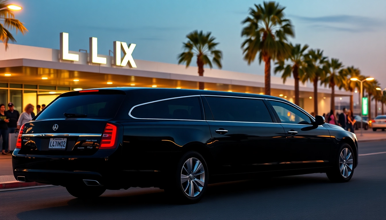 LA Limo service providing luxury transportation at LAX airport in Los Angeles.