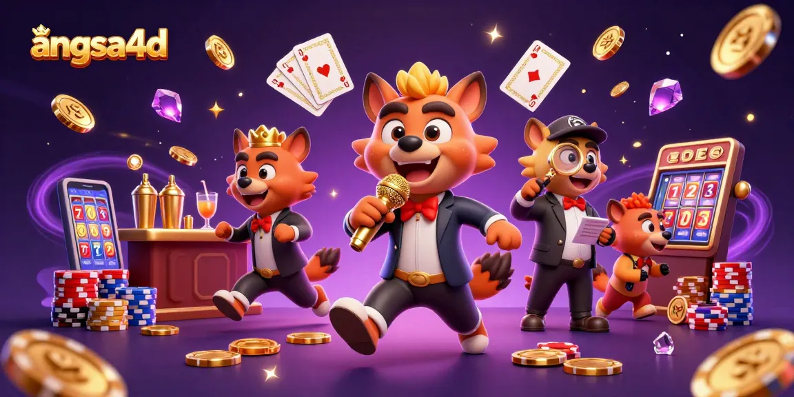 Win big at angsa4d with a 3D casino scene featuring hyenas and dynamic games.