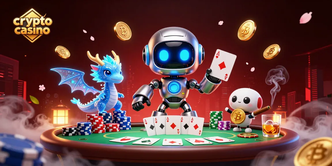 Gioca e vinci nel crypto casino con il robot cyberpunk e il drago olografico