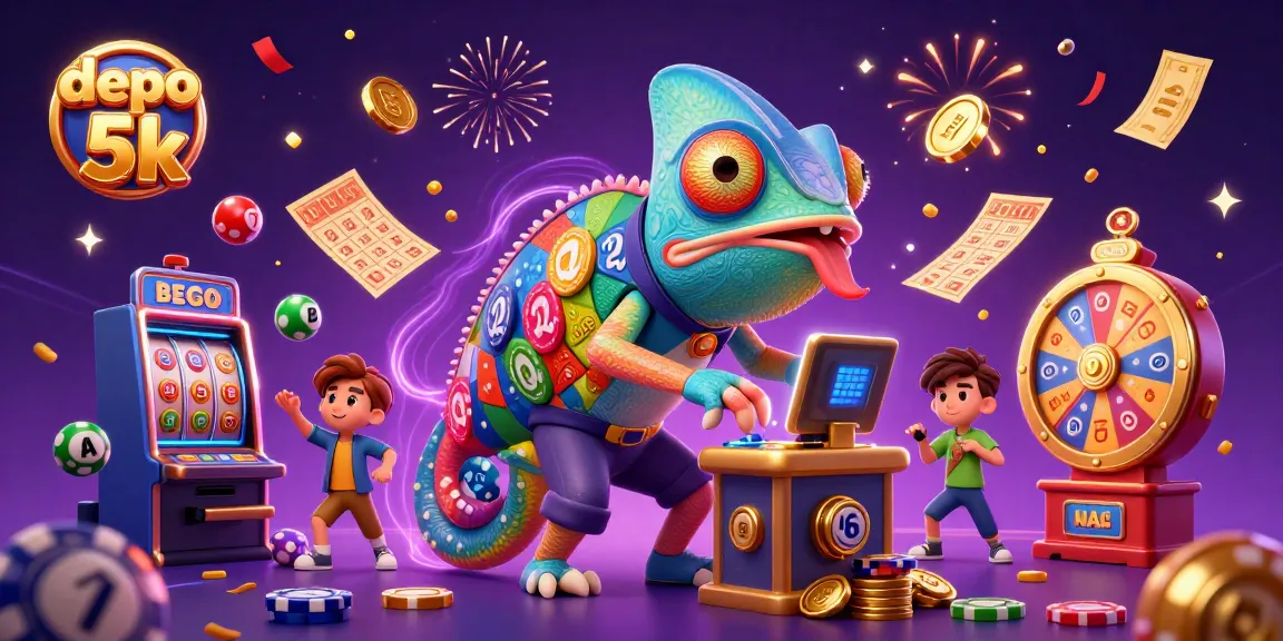 Play slot games at depo 5k and experience dynamic wins with colorful elements all around.