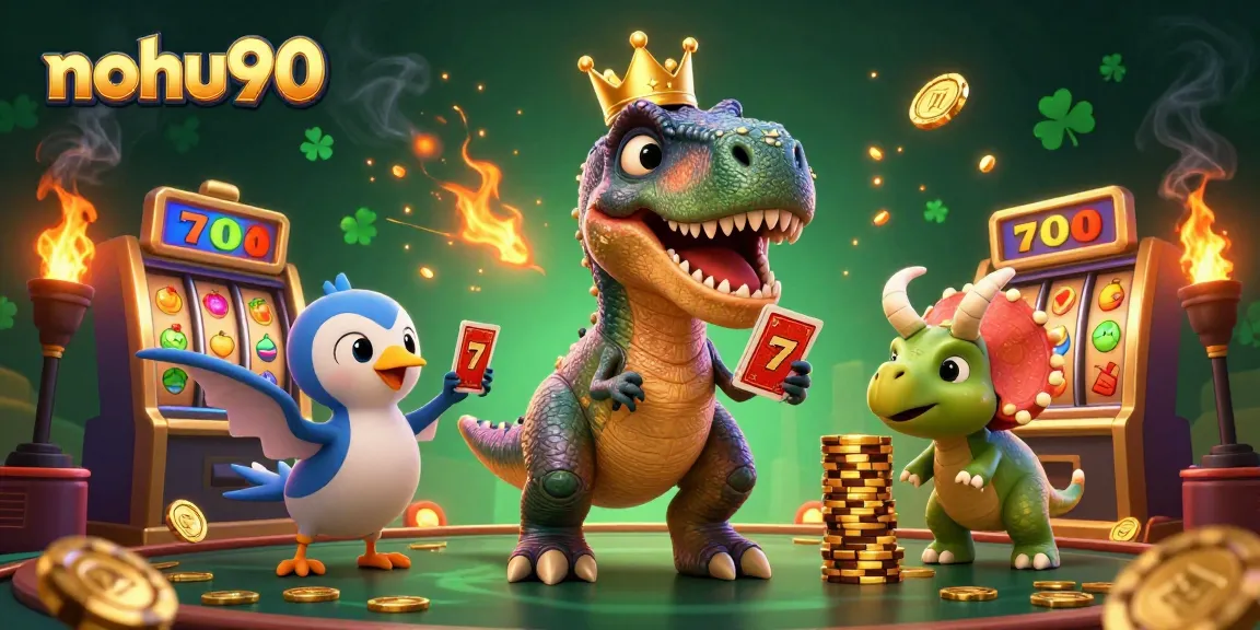 Nohu90 offers thrilling slot game experiences with fun characters and vibrant casino elements.