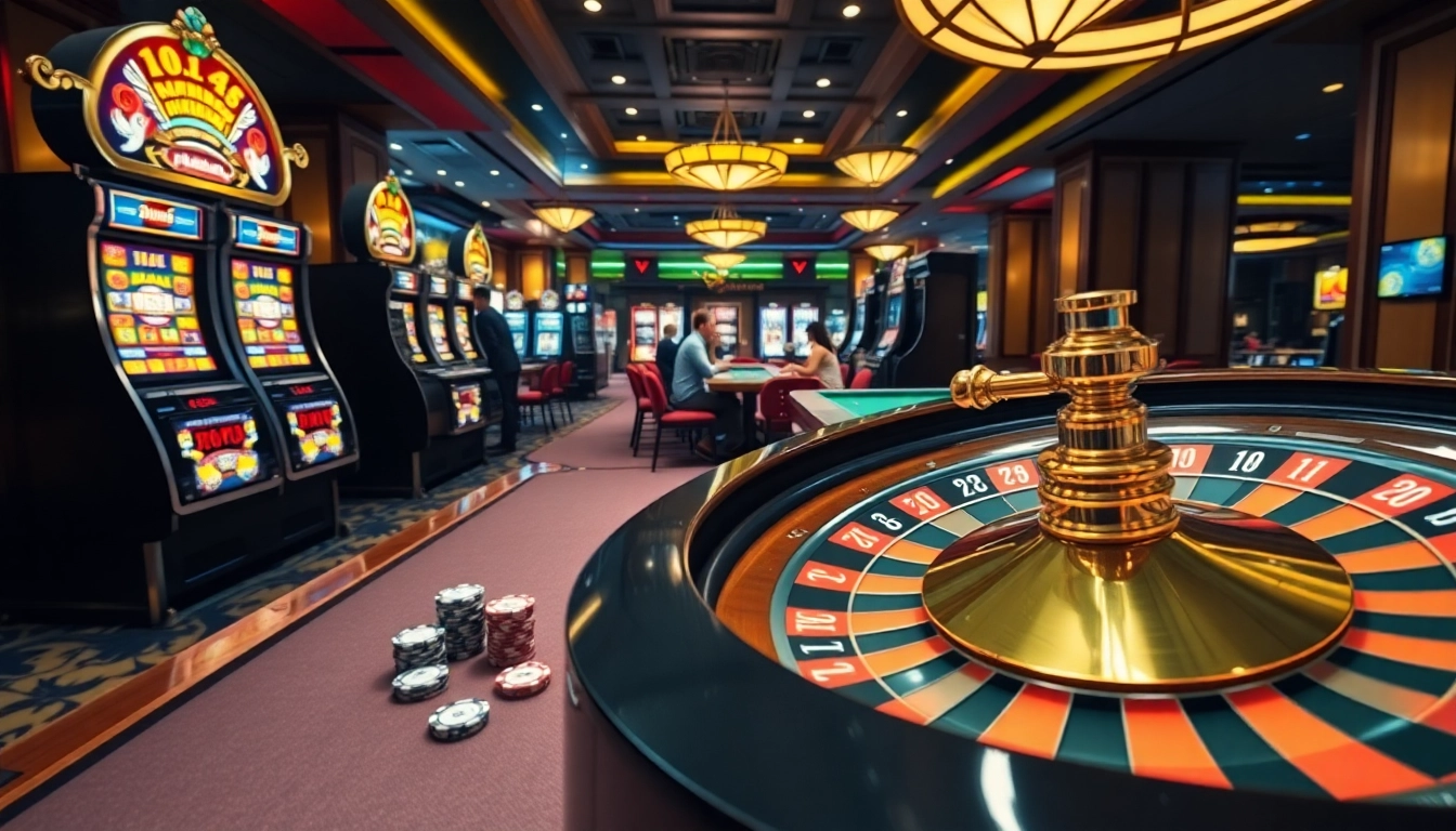 KJC players enjoying a thrilling night at a vibrant casino roulette table.