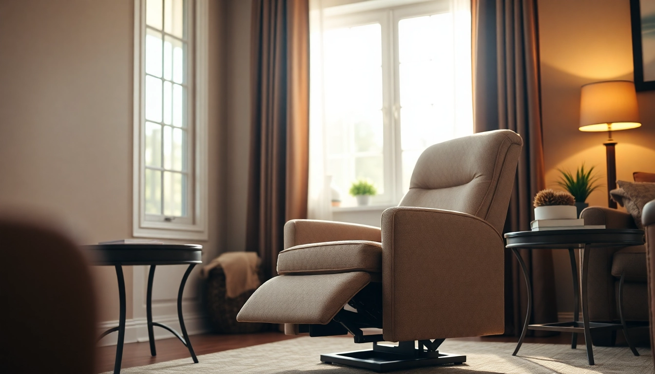 Comfortably designed tall man lift chair in a cozy living room setting, perfect for relaxation.