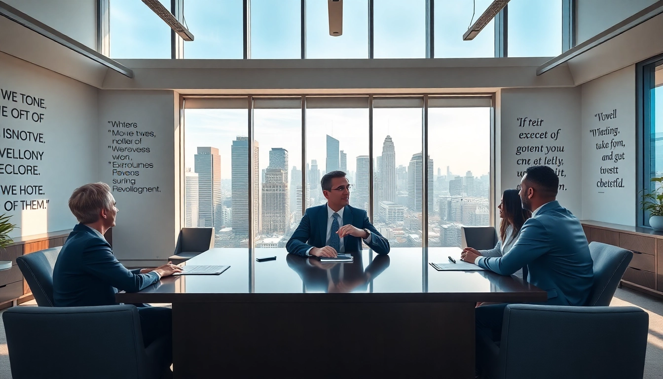 Engaging discussion on founder leadership insights in a modern office setting.