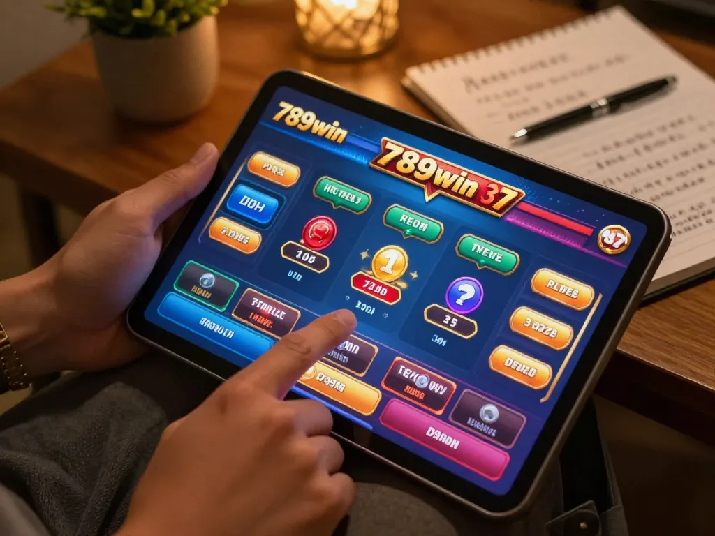 Engaging user placing bets on 789win 37 online platform, showcasing strategic betting in a cozy home atmosphere.