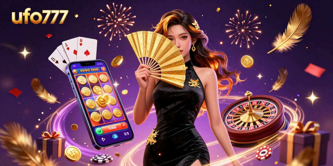 Experience winning potential with ufo777, featuring a captivating scene of casino excitement and vibrant game elements.