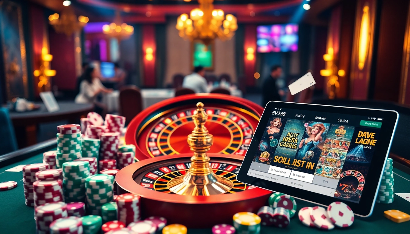 Experience the thrill of sv388 casino gaming with roulette and poker action.