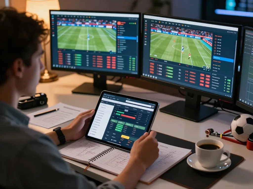 Engaging with sports betting at https://777x.bid/ with live odds on multiple screens and strategic notes.