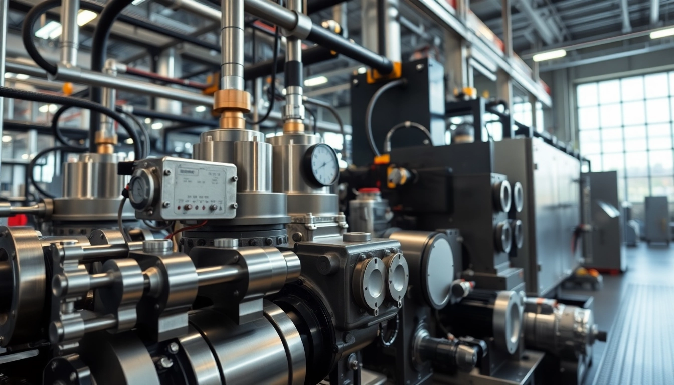 Explore fluid power systems with sophisticated machinery showcasing hydraulic technology in action.