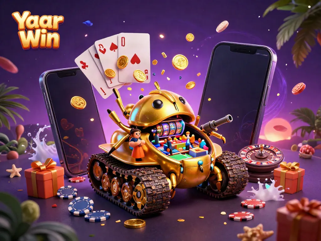 Experience thrilling moments with Yaar Win's immersive games in a vibrant casino setup.