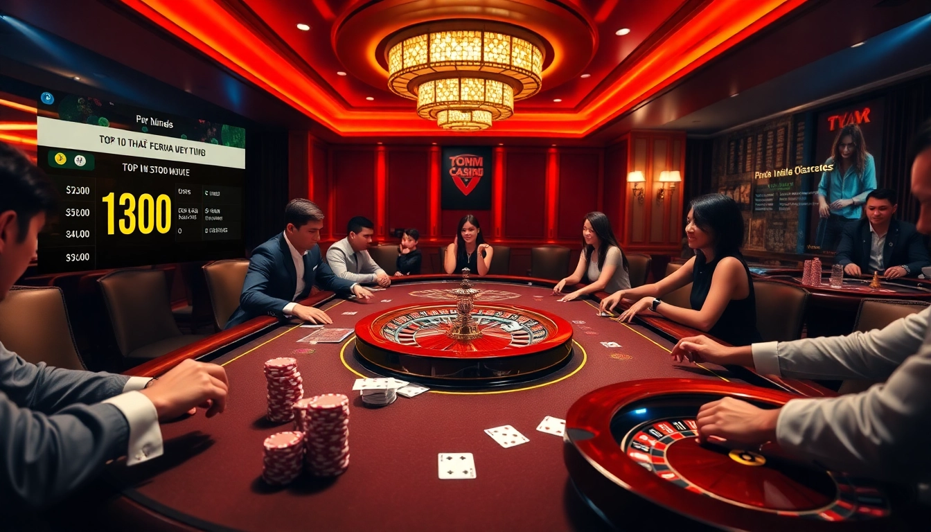 Top 10 Nhà Cái Uy Tín casino scene with exciting gameplay and luxurious atmosphere