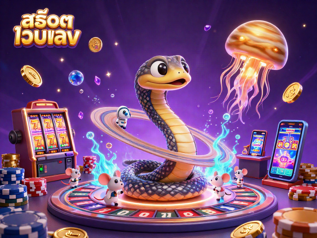 Experience thrilling casino excitement with สล็อตเว็บตรง featuring playful astronaut mice and a cosmic dealer.