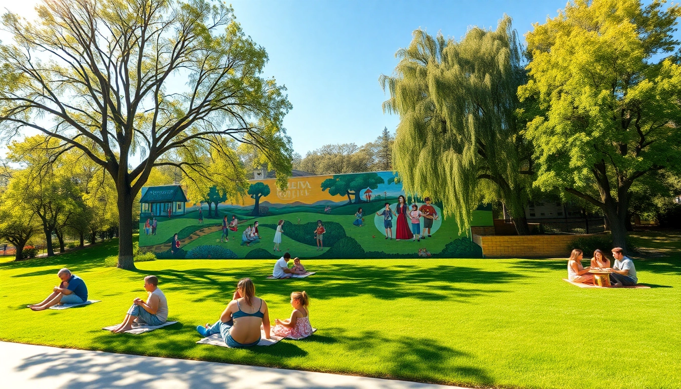 Engage with things to do in Clarksburg ca in a vibrant park filled with art and families enjoying a sunny day.