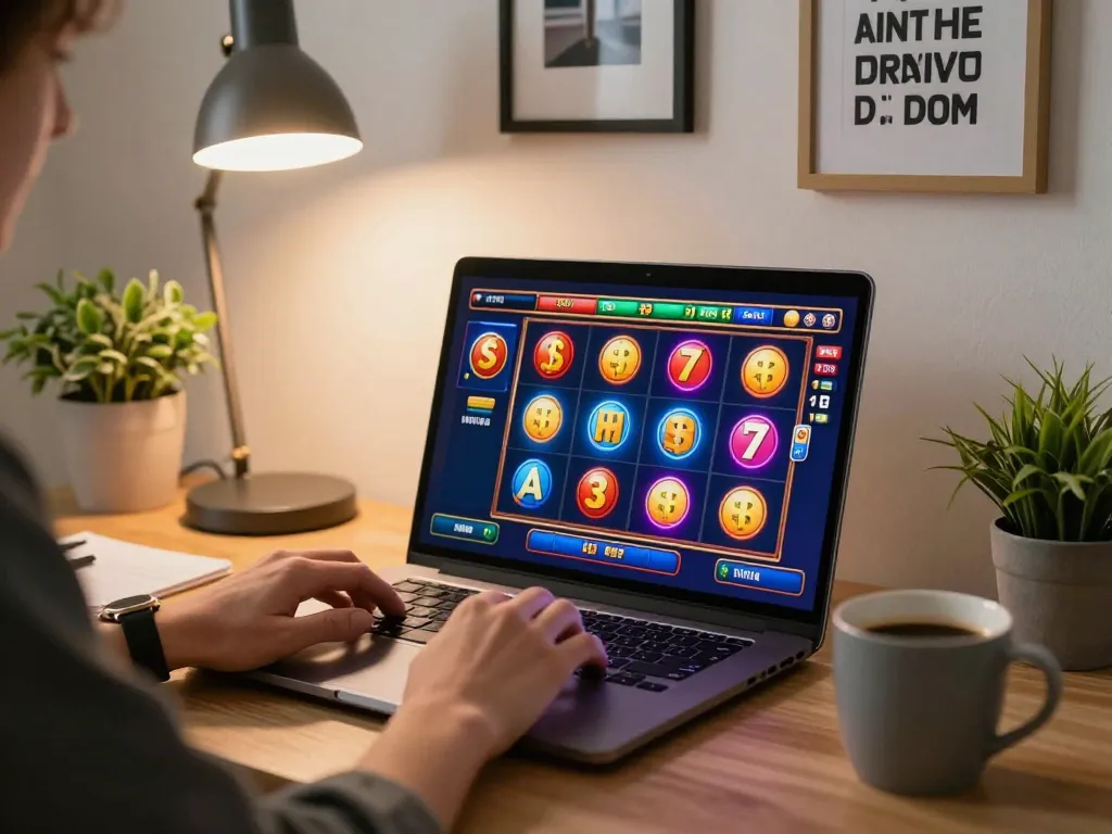 Memainkan permainan slot yang mengasyikkan dengan pengaturan slot deposit 1000 di kantor rumah yang nyaman.