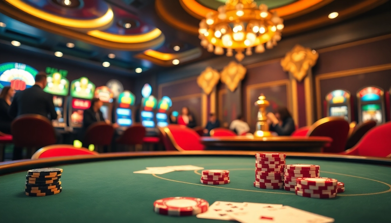 S8 casino guests enjoying a poker game surrounded by luxury and excitement