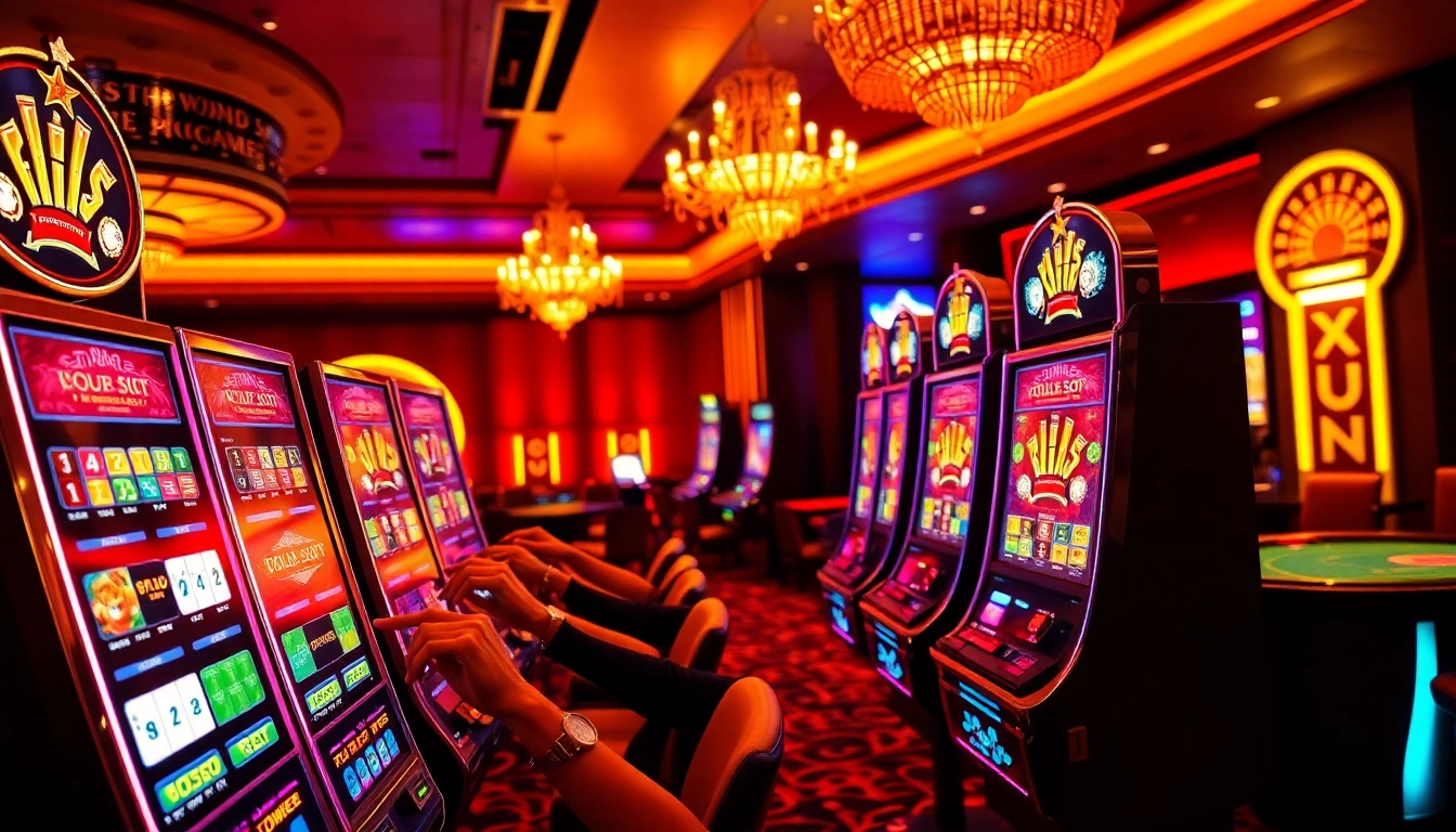 Shooting for jackpots on stus slot gacor in a vibrant casino setting.