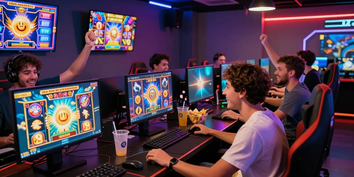 Players enjoying an exciting gaming session on garuda303 platform surrounded by vibrant screens and snacks.