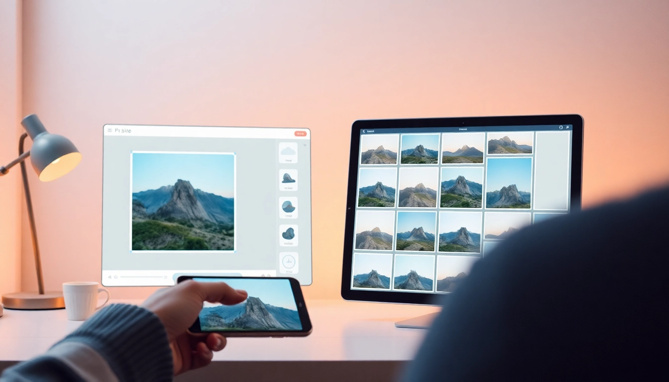 Crop image tool interface showcasing cropping options and user-friendly design in a modern setting.