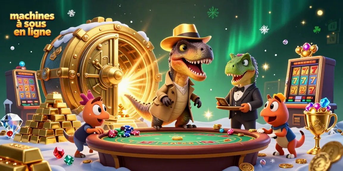 Jouez à des machines à sous en ligne riches en or et en trésors avec des personnages animés dans un cadre captivant.