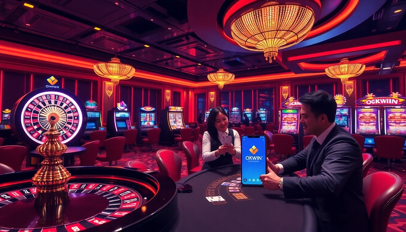 Experience the thrill of gambling at okwin with a vibrant casino scene full of excitement and luxury.