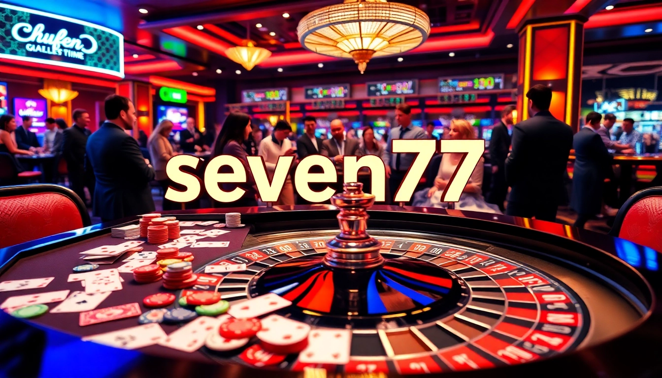 Experience the excitement of seven77 with vibrant casino action, showcasing dynamic gameplay and luxury.
