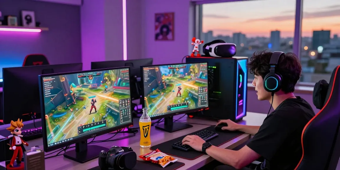 Engaged gamer enjoying NAGA2000 with dynamic gameplay setup and immersive visuals