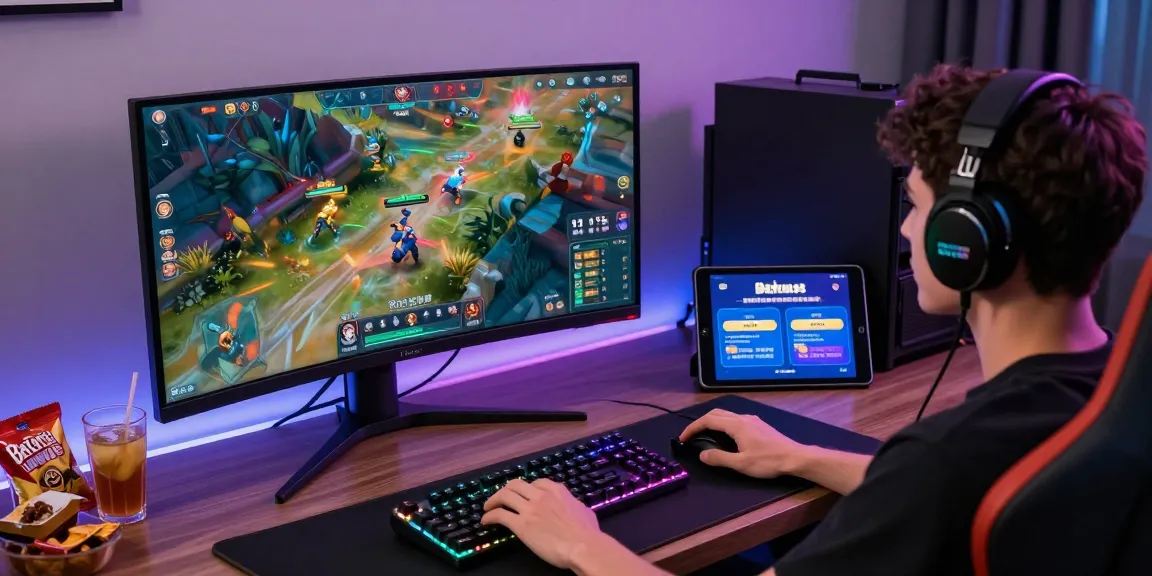 Pengguna BATIK 88 menikmati permainan online dengan perangkat gaming modern yang menampilkan grafik permainan yang hidup.