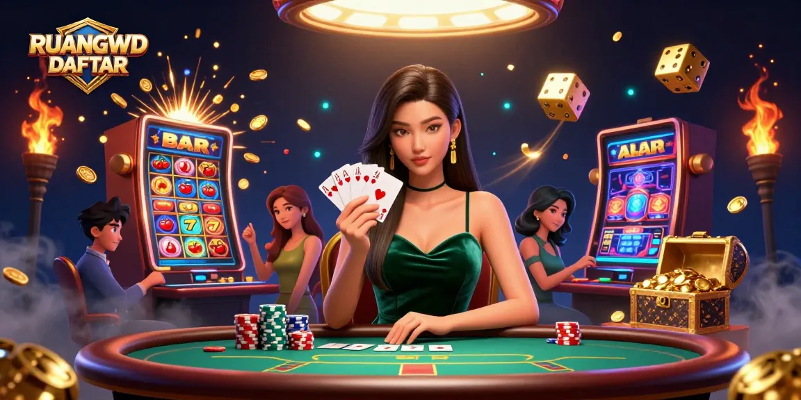 Engage in your next big win with RUANGWD DAFTAR at a luxury poker table surrounded by jackpot excitement.