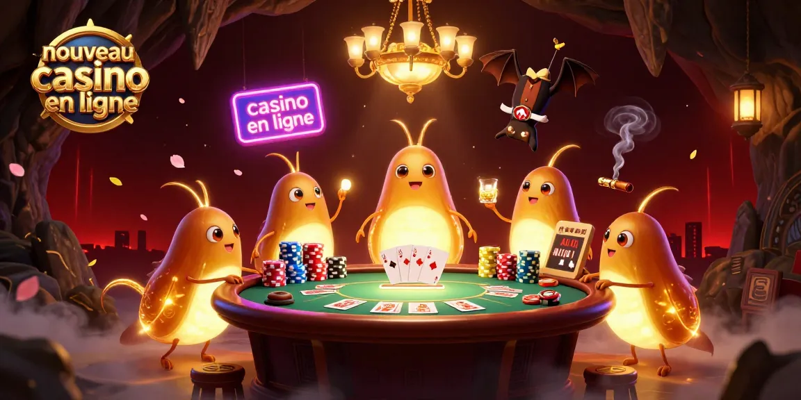 Jouez aux jeux de poker dans un nouveau casino en ligne illuminé par des lucioles.