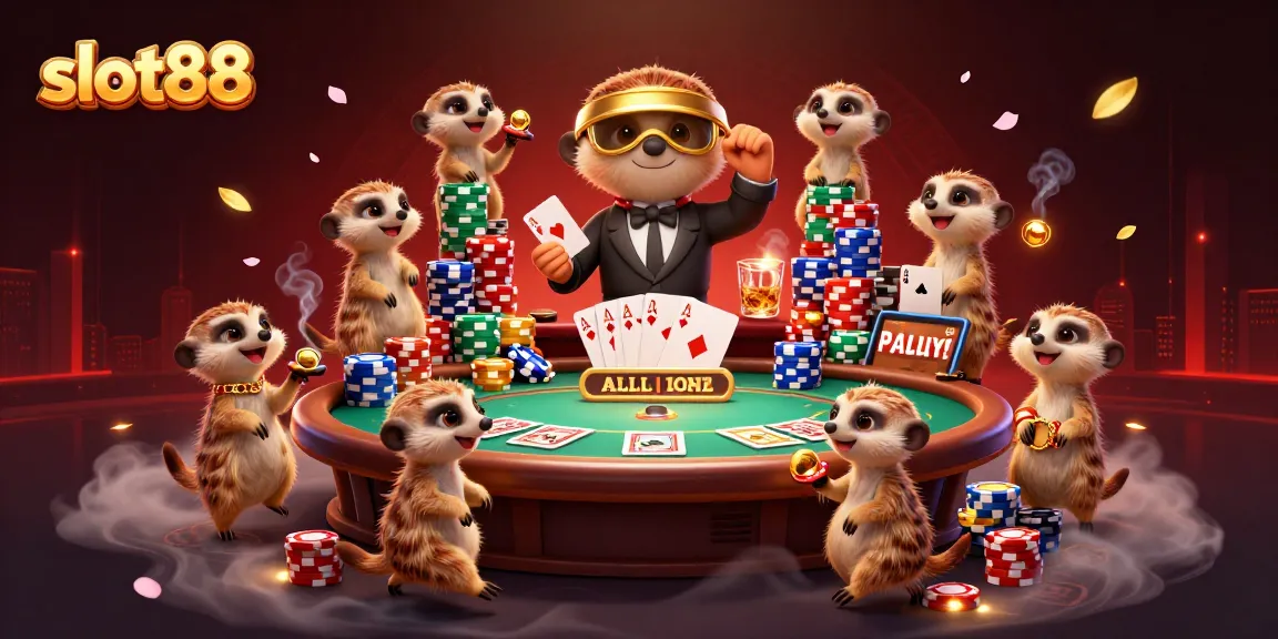 Meerkat beraksi di slot88 dengan permainan poker yang dinamis dan berwarna-warni.