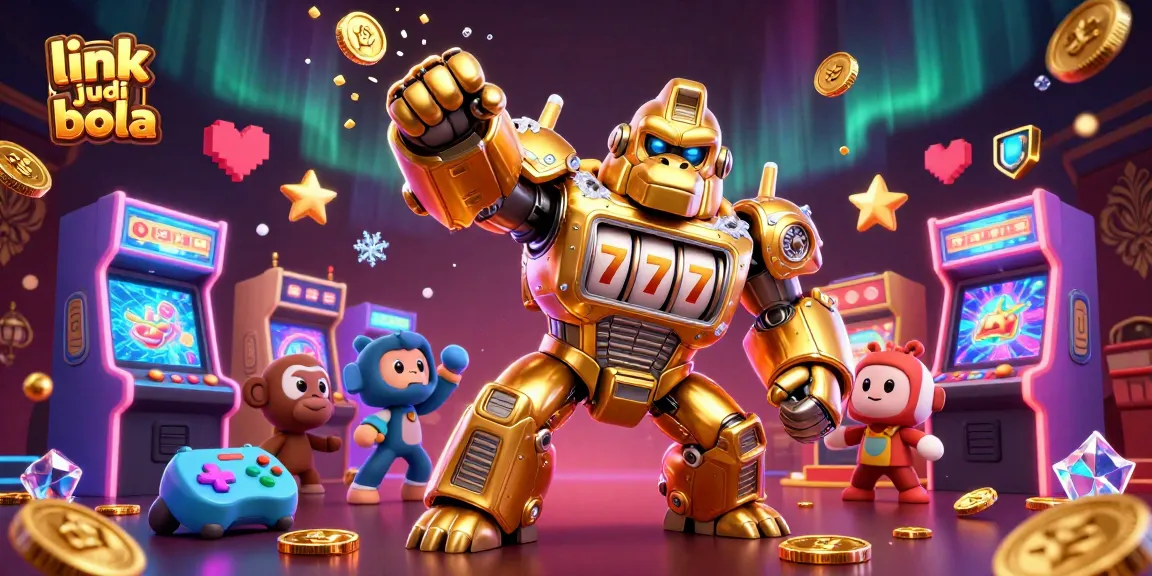 Experience thrilling betting actions with link judi bola showcased in a vibrant cartoon scene.