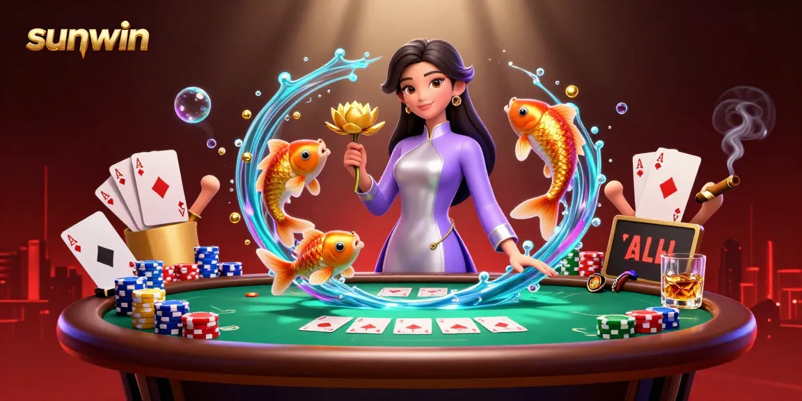 Experience thrilling gameplay at sunwin with a dazzling 3D representation of excitement and gaming elements.