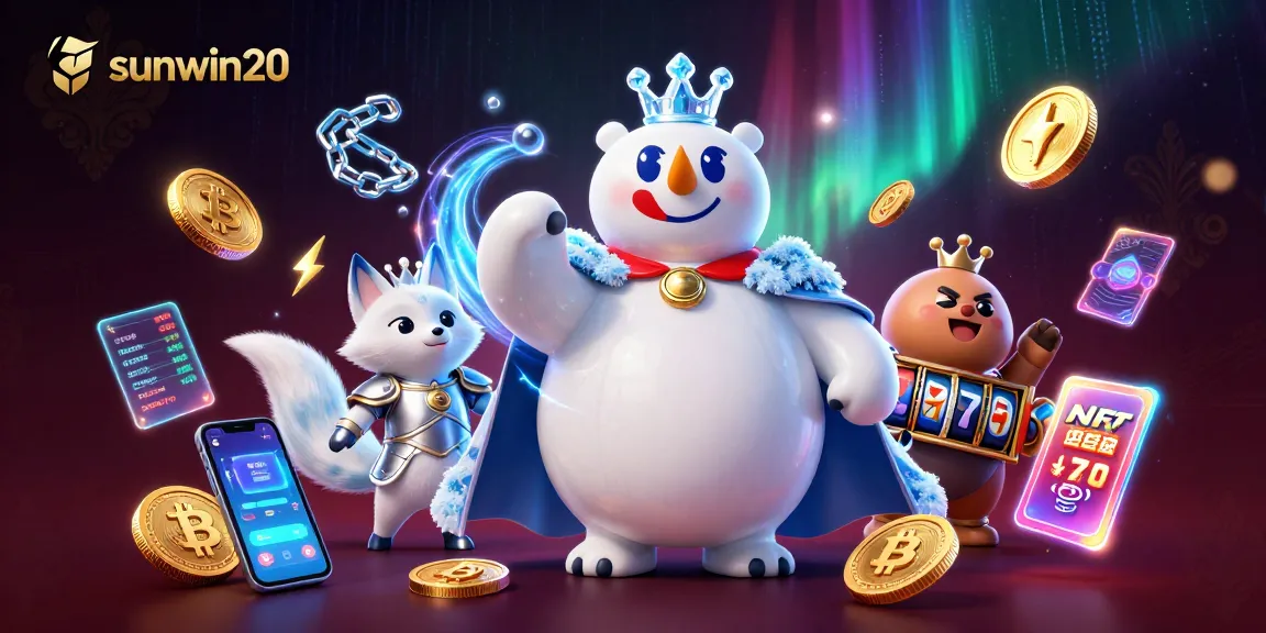 Maximize your winning potential with sunwin20 in a vibrant casino illustration packed with energy.