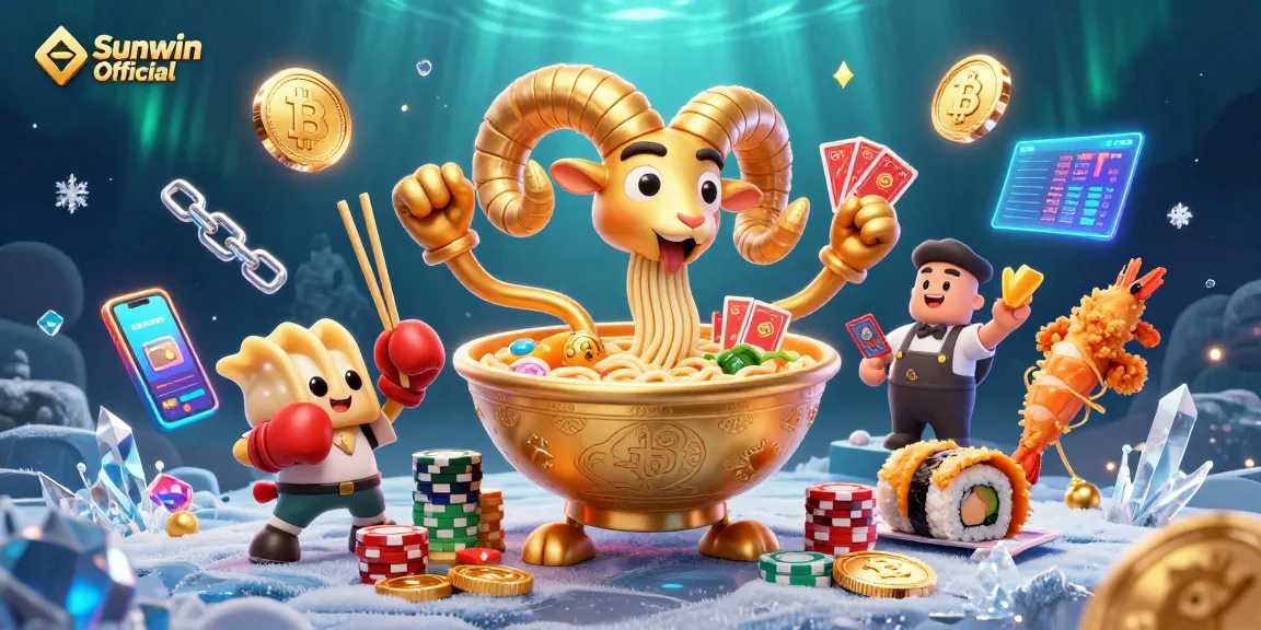 Experience gameplay excitement at Sunwin Official with a dynamic casino-themed illustration featuring vibrant characters and elements.