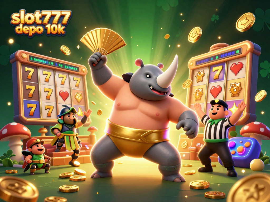 Experience the thrill of slot777 depo 10k with vibrant casino action featuring dynamic characters and gold coins.