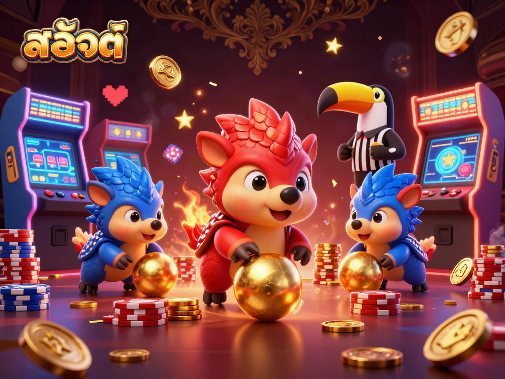 เล่นสล็อตในรูปแบบ 3D ที่น่าตื่นเต้นจากคู่แข่งสองตัวที่มีเกราะสะเก็ดที่แตกต่างกัน