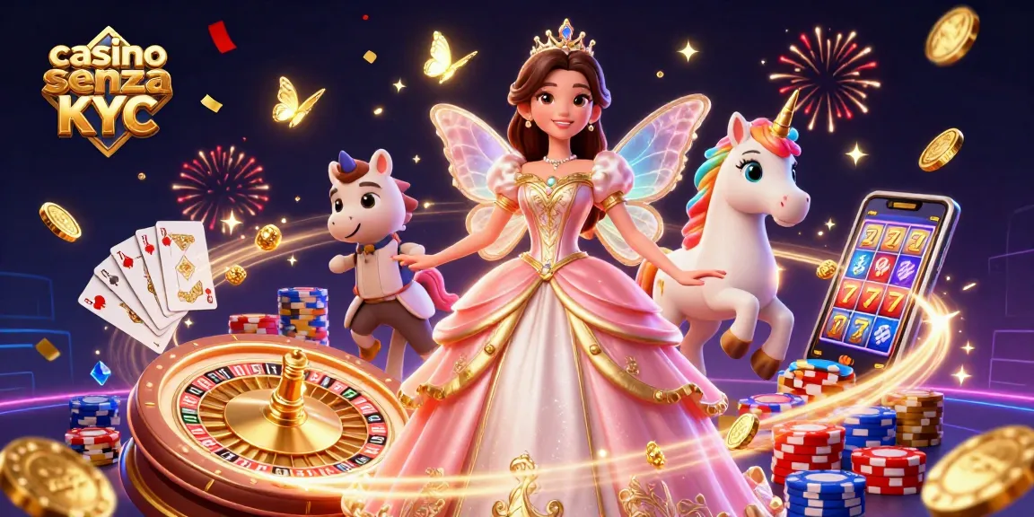 Ruota i rulli nei casinò senza KYC con personaggi glamour ed elementi 3D vibranti, godendo del gioco istantaneo.
